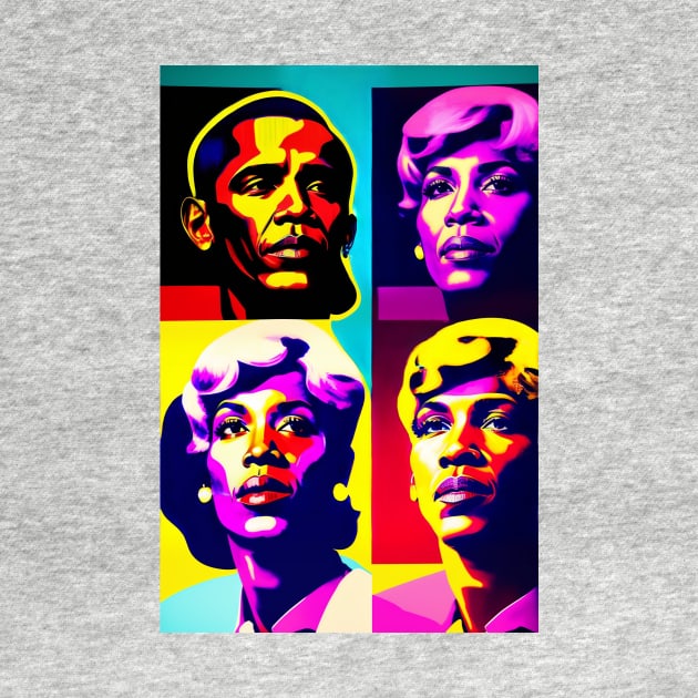 Black History Month Barak Obama Maya Angelou by Fun and Cool Tees